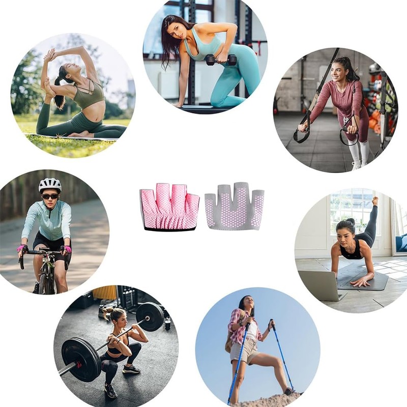 Yoga Gloves for Women, Anti-Slip Gym Gloves for Weight Lifting,