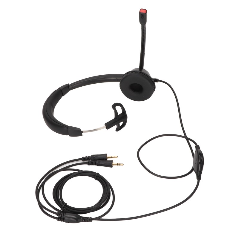 3.5mm Monaural Headset 3 Section Dual 3.5mm Plug PC Business