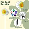 Decorative Metal Garden Daisy Wind Spinner, Decorative Garden Stakes, Daisy