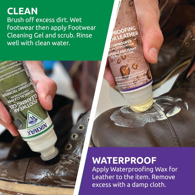 Nikwax Waterproofing Wax for Leather, Cream, Restores DWR Water Repellency,