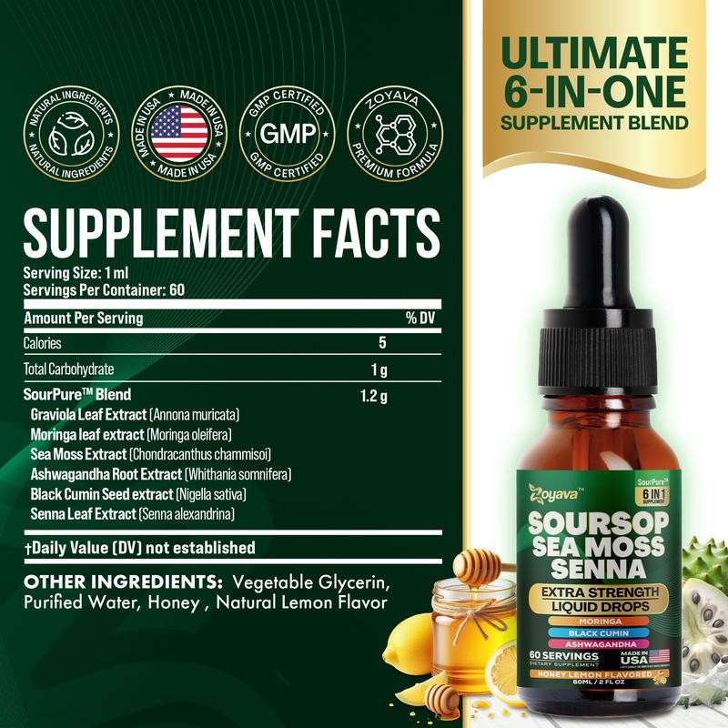 Zoyava Soursop Bitters – Flavored Extra Strength All-in-One Dietary Supplement