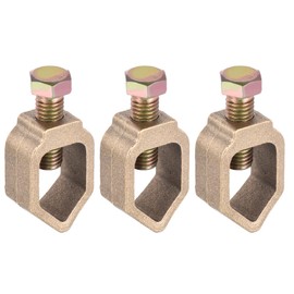 sourcing map Ground Rod Clamp Grounding Clamps 3/4" Wire Connector Great for Pipe Range Pack of 3