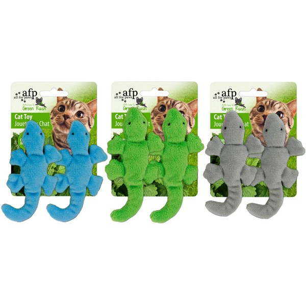 All For Paws Toy for Cats Green Russ Catnip, tomate-banana,