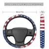 Quelytytrip American Flag Print Car Steering Wheel Cover Universal 15