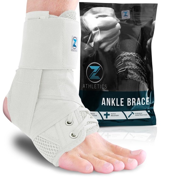 Z ATHLETICS Ankle Brace, Lace Up Adjustable Support – for