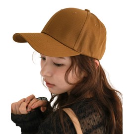 DONOBAN Women's Basic Solid Cotton Cap, Camel, Free size