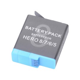 Hero 8/7/6/5 Battery 2 Pack for GoPro Hero 8, Hero 7, Hero 6 Black Camera, 5V 3A USB-C Dual-Slot Charging Box Upgrade Battery Rechargeable Capacity 3.85V 1500mah (2 Batteries+ 1 Charging Box)