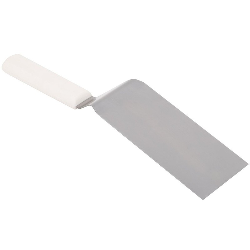 Basics P94855 6" x 3" White Hamburger Turner with Polypropylene