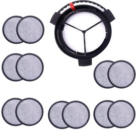 Coffee Filter Disks With Frame for Mr. Coffee Brewers Coffee Machines - 12 Pcs Coffee Filters and 1 Filter Holder Frame Compatible With MrCoffee Brewers Machines (1 Disk Frame + 12 Pcs Filter Disks)