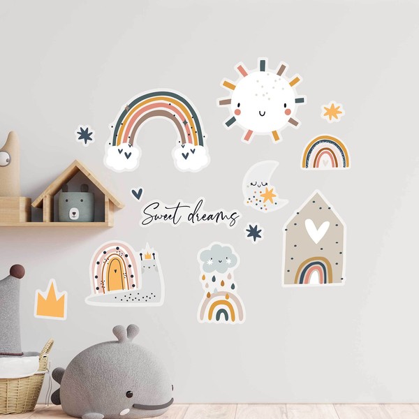 Papierdrachen Wall Stickers - 8 Sheets with Wall Stickers for