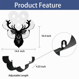 Antlers Toilet Paper Holder,Animal Metal Papers Holders,Funny Decorative Toilet Animal Storage for Bathrooms Extra 8 Rolls Wall Mounted Art Decor