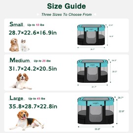 Love's cabin Pet Puppy Dog Playpen, Large Dog Tent Crates Cage Indoor/Outdoor, Portable Exercise Playpen for Dog and Cat, Foldable Pop Up Dog Kennel Playpen with Carring Case (L, Green)