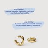 Kawlxpp 14k Gold Plated Small Chunky Lightweight Hoop Earrings For