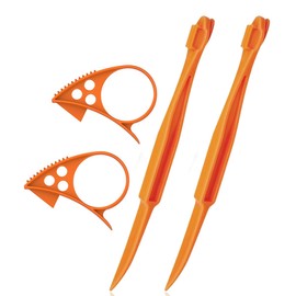 Orange Peeler Tools Citrus Peel Cutter Easy Fruit Vegetable Slicer Cutter Lemon Peeler Opener Remover Fruit Tools Kitchen Utensils Gadgets Bladed Food Peeler Slicer (Set A)
