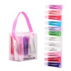 M&U Glitter Lip Gloss Set with Carrying Case, 12Pcs Assorted