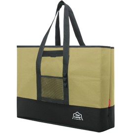 PYKES PEAK Large Storage Bag, Tote Bag, Camping Bag, Storage Bag, Large Capacity, For Camping, Tools, Outdoors [170L / BEIGE]