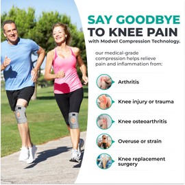 MODVEL Knee Brace for Women & Men with Side Stabilizer - Patella Gel Pad Sleeve - Knee Braces for Women Plus Size for Flexibility & Comfort