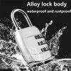 2pcs Luggage Locks - 3 Digit Combination Padlock Codes -