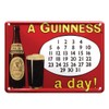 Guinness Metal Sign With Calendar Design (20Cm X 30Cm)