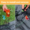 Bakulyor 200pcs Black Landscape Staples + 200pcs Buffer Washer, 6