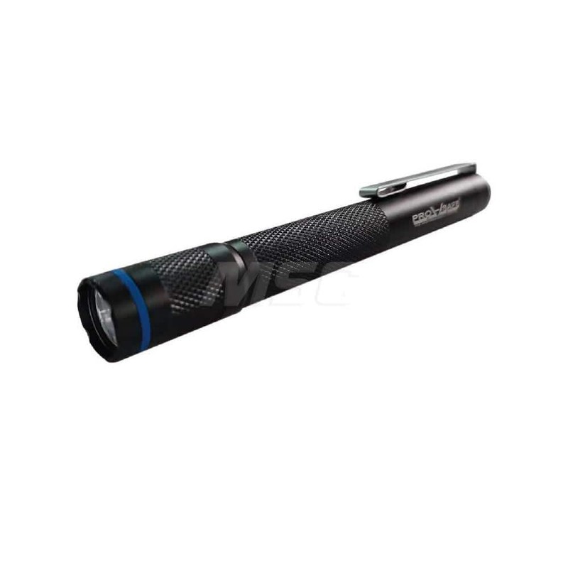 PRO-SAFE Black Aluminum Penlight Flashlight: IP54 Waterproof, 120 Lumen LED,