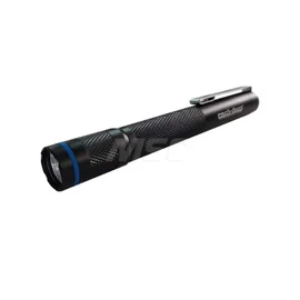 PRO-SAFE Black Aluminum Penlight Flashlight: IP54 Waterproof, 120 Lumen LED, 2 AAA Batteries