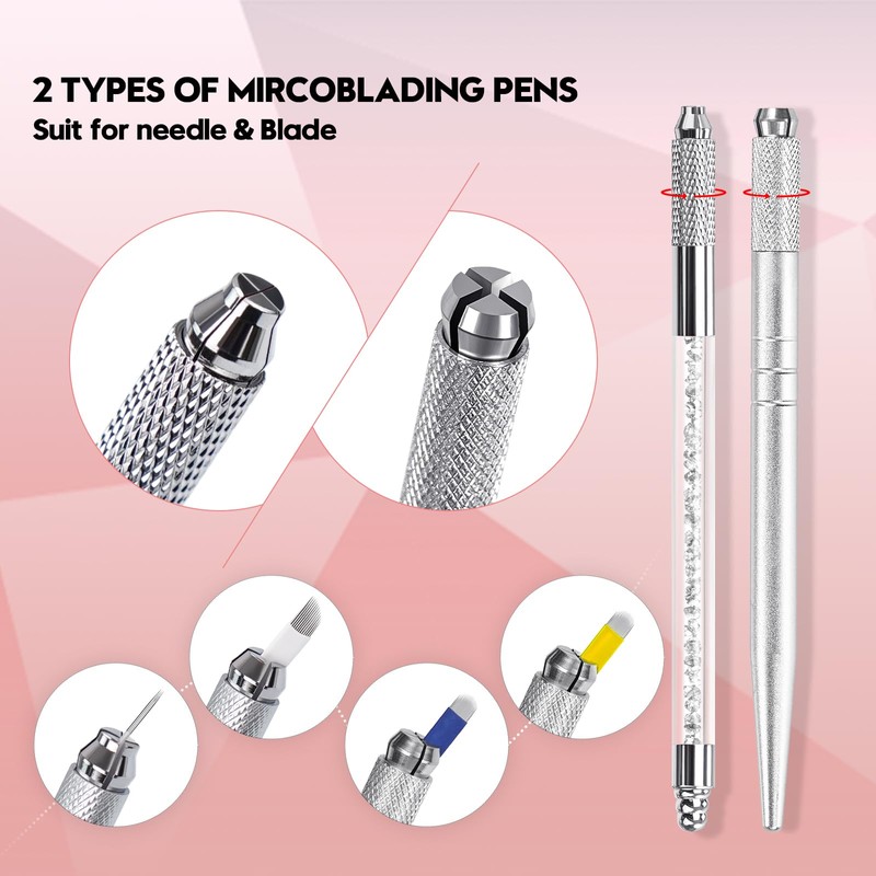 MOKOHOA Microblading Kit, Microblading Supplies with 5pcs Microblading Handles eyebrow