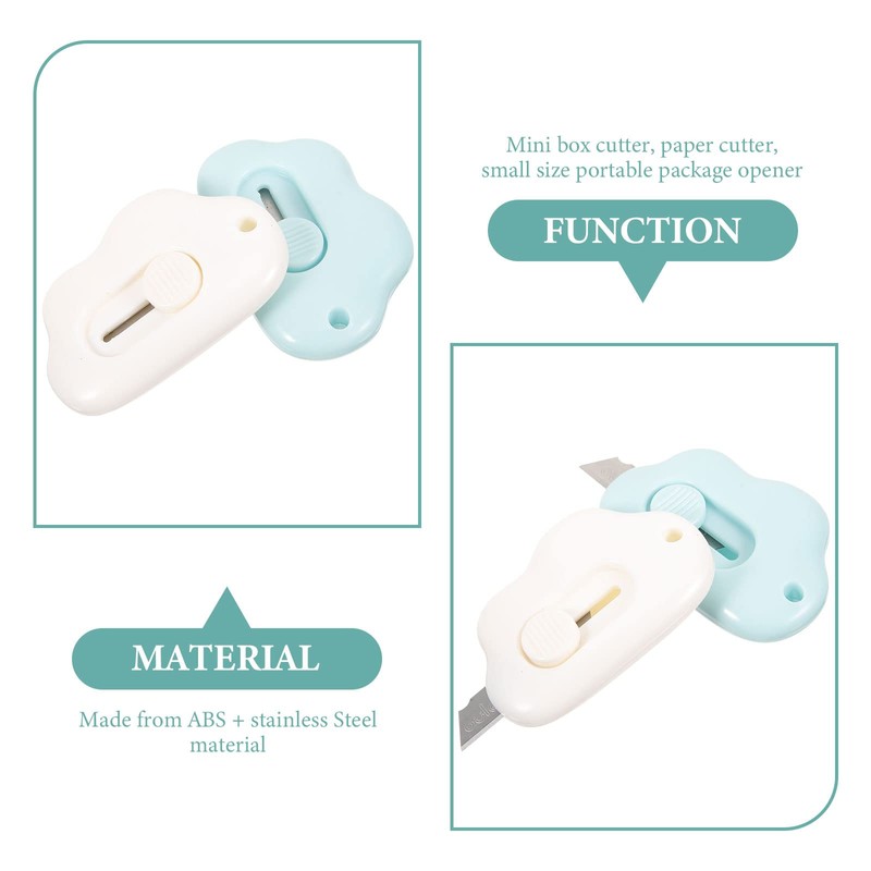 iplusmile 6pcs Mini Box Cutter, Retractable Utility Box Cutter Letter