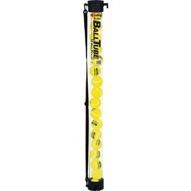 Gamma Sports Tennis Ball Tube Pickup – Clear 18-Ball Capacity with Carry Strap and Durable Rubber End Caps with Fence Clips – Quick Court Cleanup Tool for Players, Coaches & Instructors