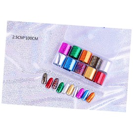 FRCOLOR 10grids Creative Sky Nail Stickers Shiny Manicure Decals for Unique Nail Art Designs Suitable for Women Ladies and Girls Patterns