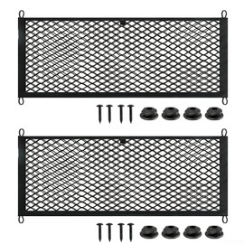 PETSTIBLE Auto-Aufbewahrungsnetztasche, bergro?e Wohnmobil-Aufbewahrung, Boot, Cargo-Tasche, Organizer, verstellbarer elastischer Rahmen, Netztasche mit Schrauben fr Kofferraum, Wohnmobil, Boote