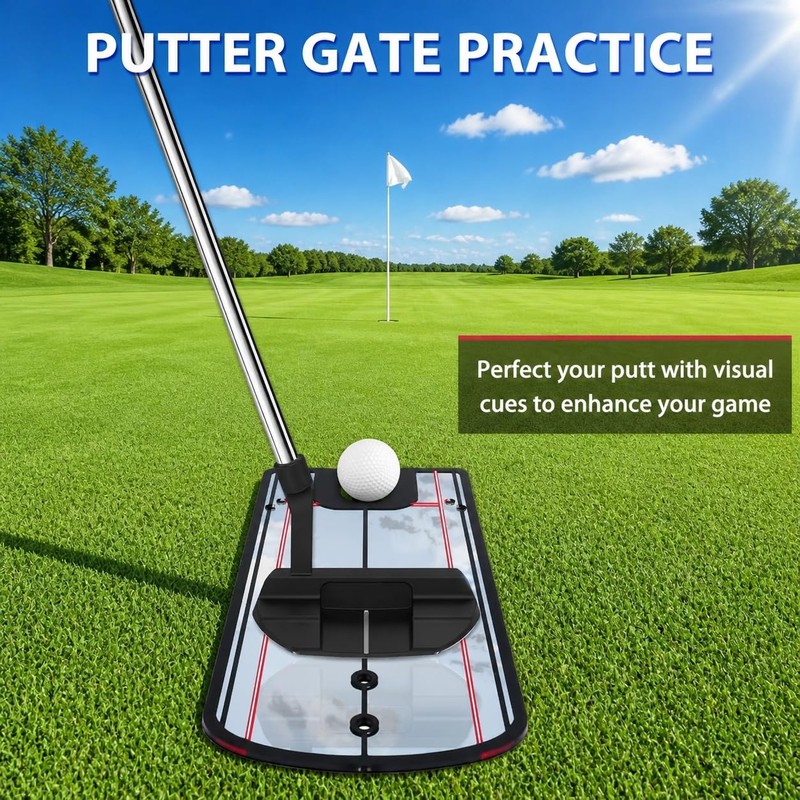Golf Putting Mirror Training Aid, 12"x5.7" Putting Alignment Mirror