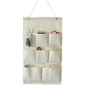 CaLeQi Linen/Cotton Fabric Wall Door Closet Hanging Storage Bag Case
