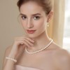 TIESOME Pearl Necklace Bracelet Earrings Set, Faux Pearl Jewelry Set