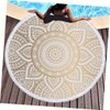 MAGICLULU Beach Towel Circle Microfiber White Beach Towel Mandala Tapestry