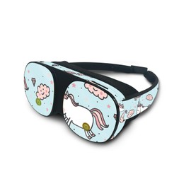 MightySkins Glossy Glitter Skin Compatible with HTC Vive Flow - Cute Unicorns | Protective, Durable High-Gloss Glitter Finish | Easy to Apply