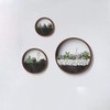 VEVLU 3 Pack Set Wall Planters,Modern Round Glass Wall Planter