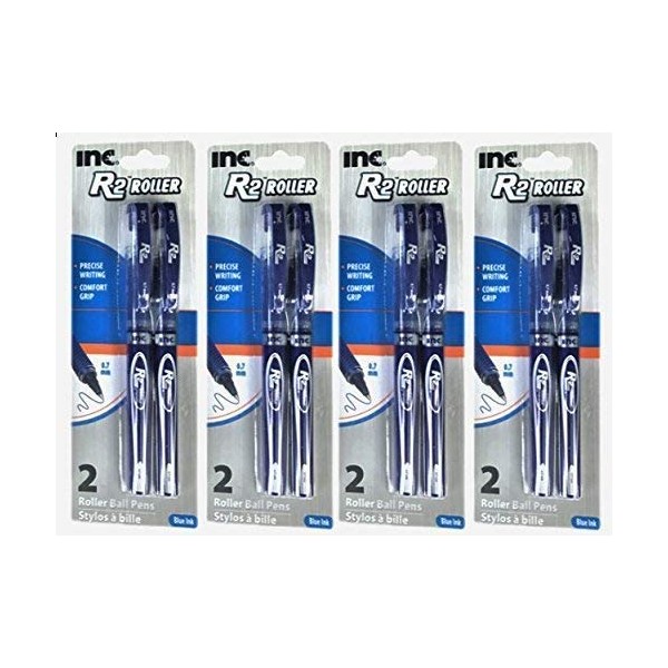 R-2 Roller Ball Pen, 0.7 mm Blue Ink (8 pens