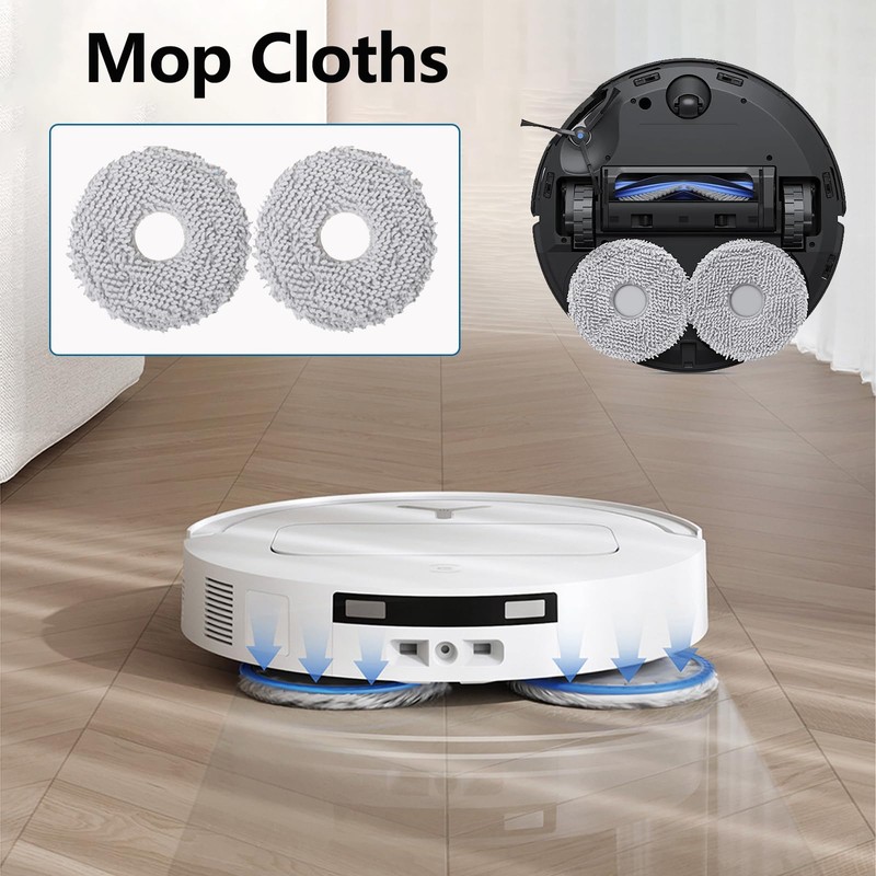 12 Pack Mop Pads and Dust Bag for Ecovacs Debot