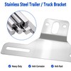 Aootf Trailer License Plate Bracket Holders- Stainless Steel Metal Car
