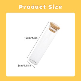 Klmnop 2 Pack Cat Whisker Jar, Transparent Glass Cat Whisker Vase with Sealed Bamboo Lid, Cat Whisker Collector Cat Whisker Holder Loss of Cat Sympathy Gift(Clear)