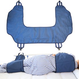 HOONHERY 49 * 30 in Positioning Bed Pad, Elderly Transfer Sheet, Reusable Assisted Turning Pad, Hollow Out Design Prevents Bed Sores, Positioning Bed Sheet for Turning and Body Cleaning for Elderly