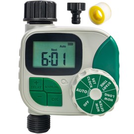 Hourleey Programmable Hose Timer + 200 FT Distribution Tubing