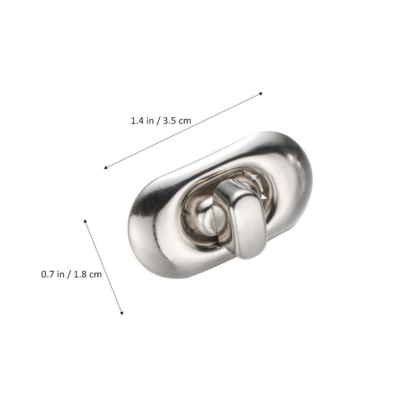 Healifty Leathercraft 10 Pcs Silver Wallet Lock for Leather Bag