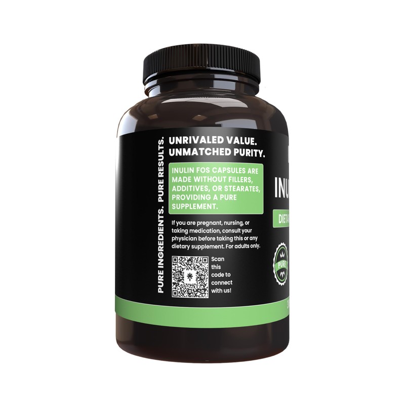PURE ORIGINAL INGREDIENTS Inulin (365 Capsules) No Magnesium Or Rice