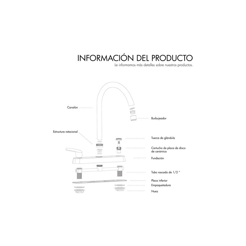 Solvex Mezcladora Para Fregadero, Grifos De Cocina, Sp-80066
