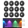Aokpsrt Rechargeable RGB Puck Lights with Remote Control, 1500mAh Battery