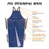 Under NY Sky Pottery Blue Apron – Full Coverage Cross-Back,