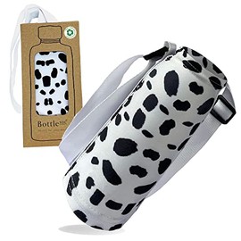 Bottlesoc Bottlesoc Water Bottle Carrier with Shoulder Strap | Dalmation Design - Washable Cover for Walking & Travel | Eco Friendly Sleeve with Adjustable Strap | Stretchable & Reusable Water Bottle Holder