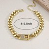 14K Gold Anklets for Women Waterproof Rhinestone Ankle Bracelet Layered